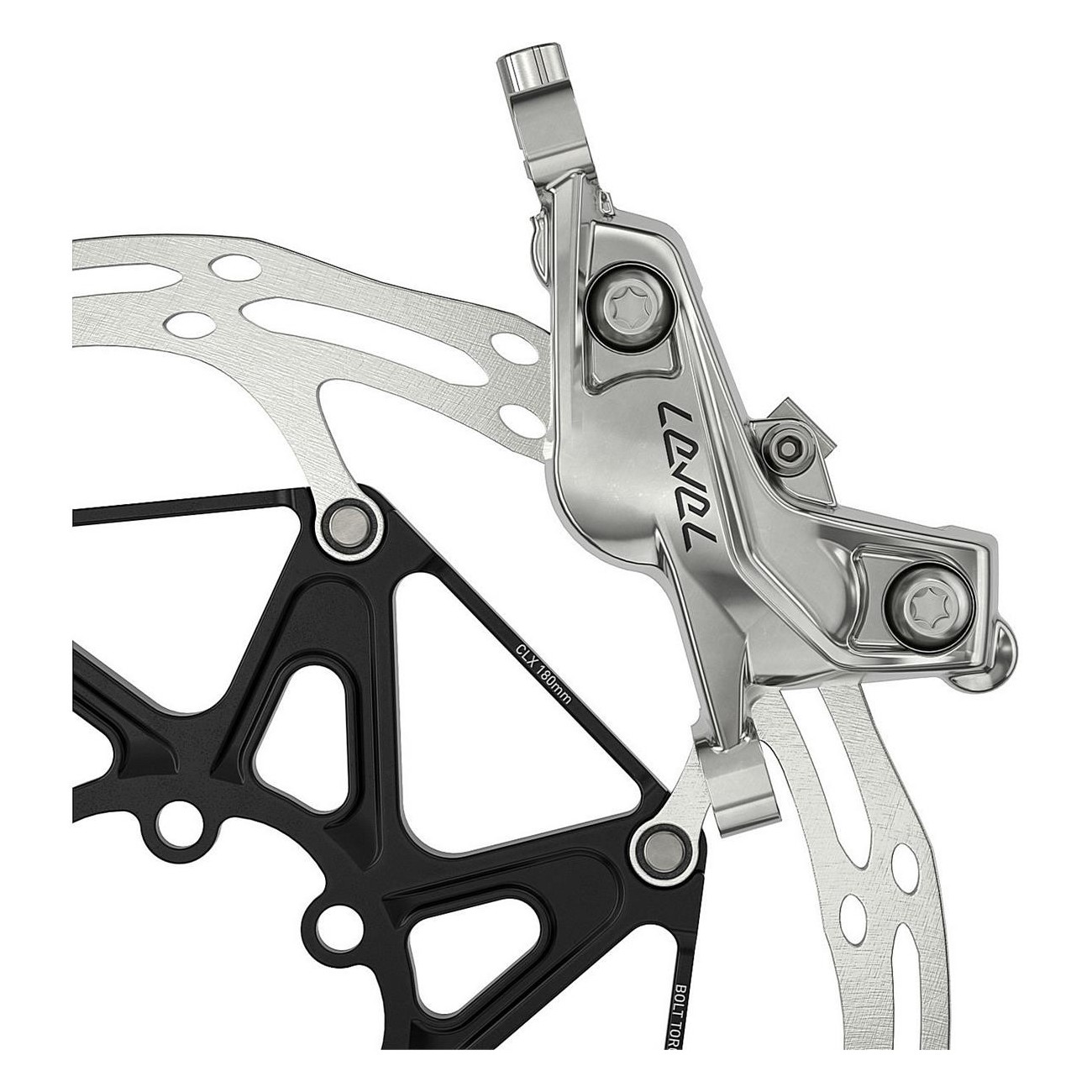 Frein Avant Sram Level Ultimate Stealth Argent, 4 Pistons, 950mm, Sans Rotor/Adaptateur - 6