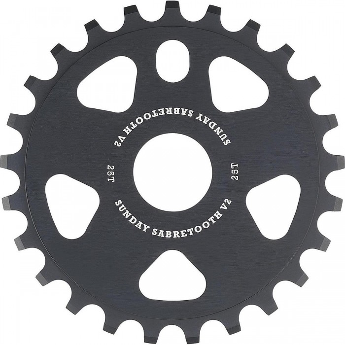 Sunday Sabretooth V2 28T Aluminum 6061-T6 Black Sprocket - 1