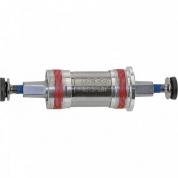 NECO JIS BSA 119 mm Bottom Bracket with Silver Aluminum Shells and CrMo Axle - 1