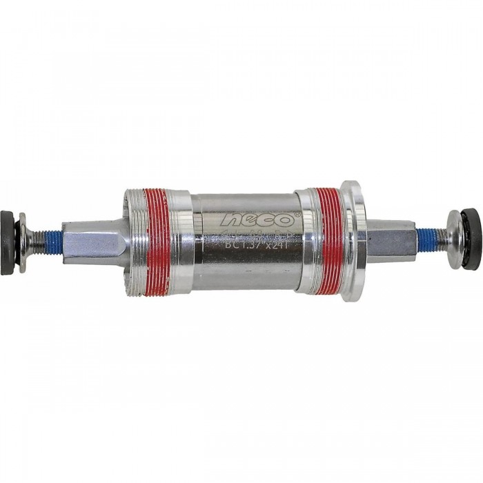 NECO JIS BSA 119 mm Bottom Bracket with Silver Aluminum Shells and CrMo Axle - 1