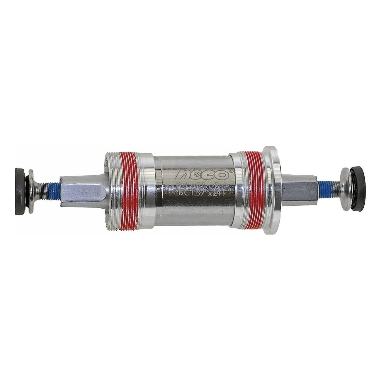 NECO JIS BSA 119 mm Bottom Bracket with Silver Aluminum Shells and CrMo Axle - 1