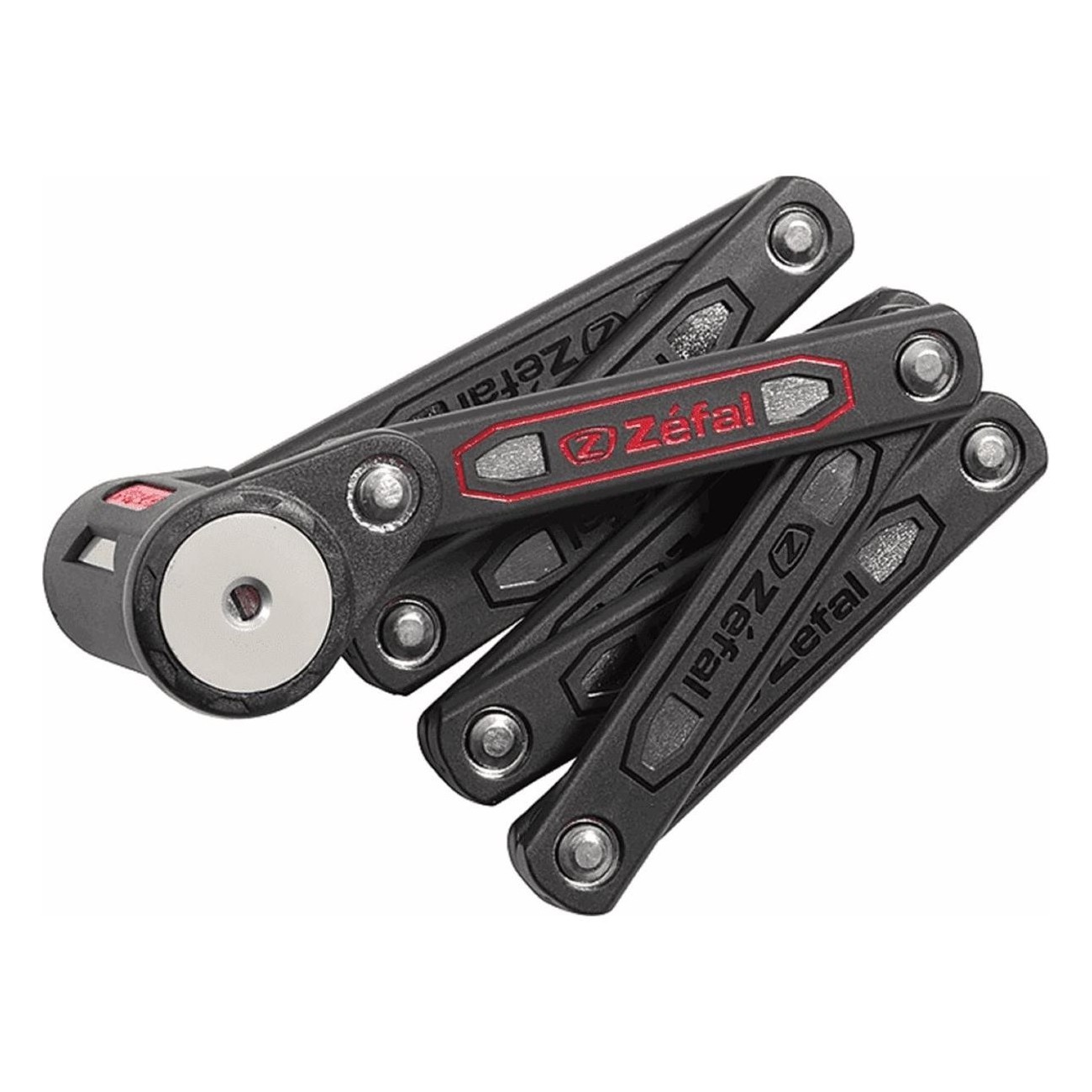 K-Traz F16L 95cm Foldable Lock in Reinforced Steel Black/Red with Frame Support - 2