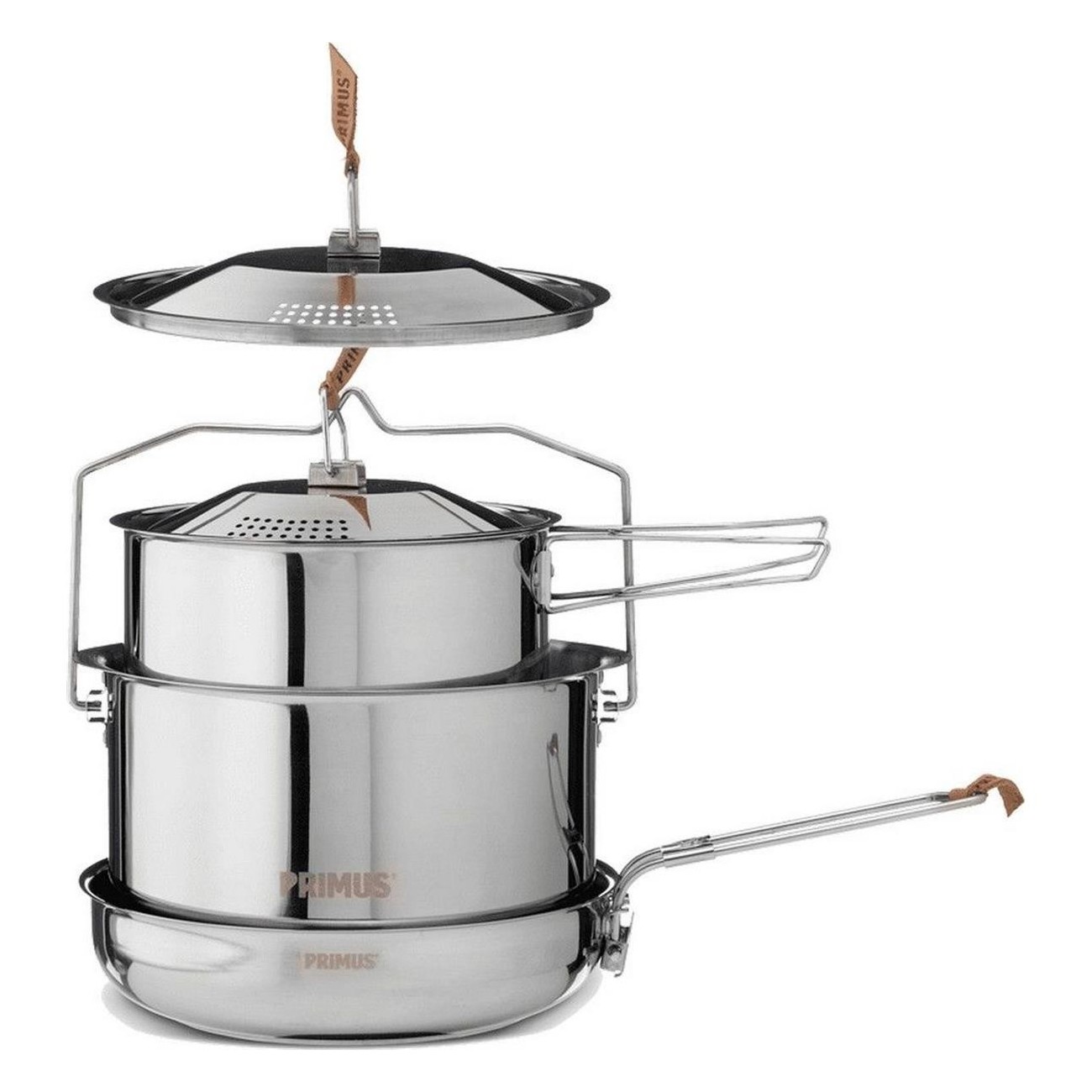  Ensemble de casseroles et poêles en acier inoxydable pour camping - CampFire Cookset  - 1