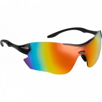 Lunettes de soleil sportives M-WAVE noires avec verres interchangeables UV400 - 1