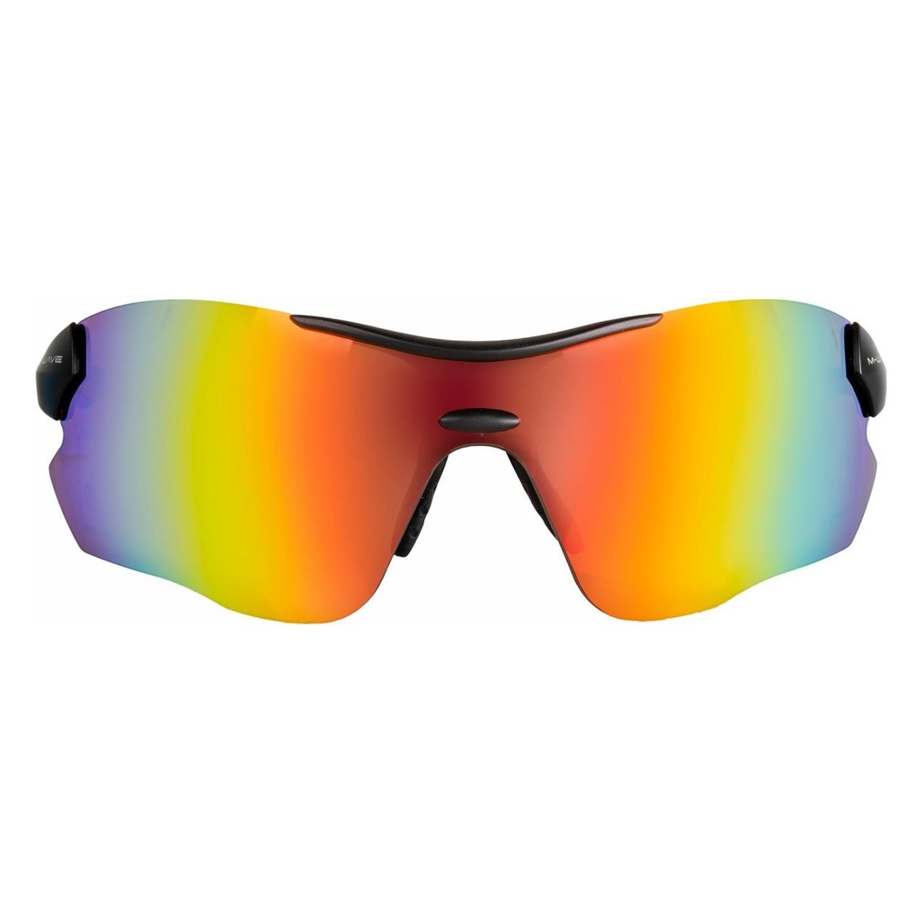 Lunettes de soleil sportives M-WAVE noires avec verres interchangeables UV400 - 5