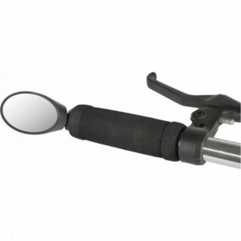 Miroir de vélo M-Wave Spy Oval Noir Réglable 3D avec 2 supports - 3