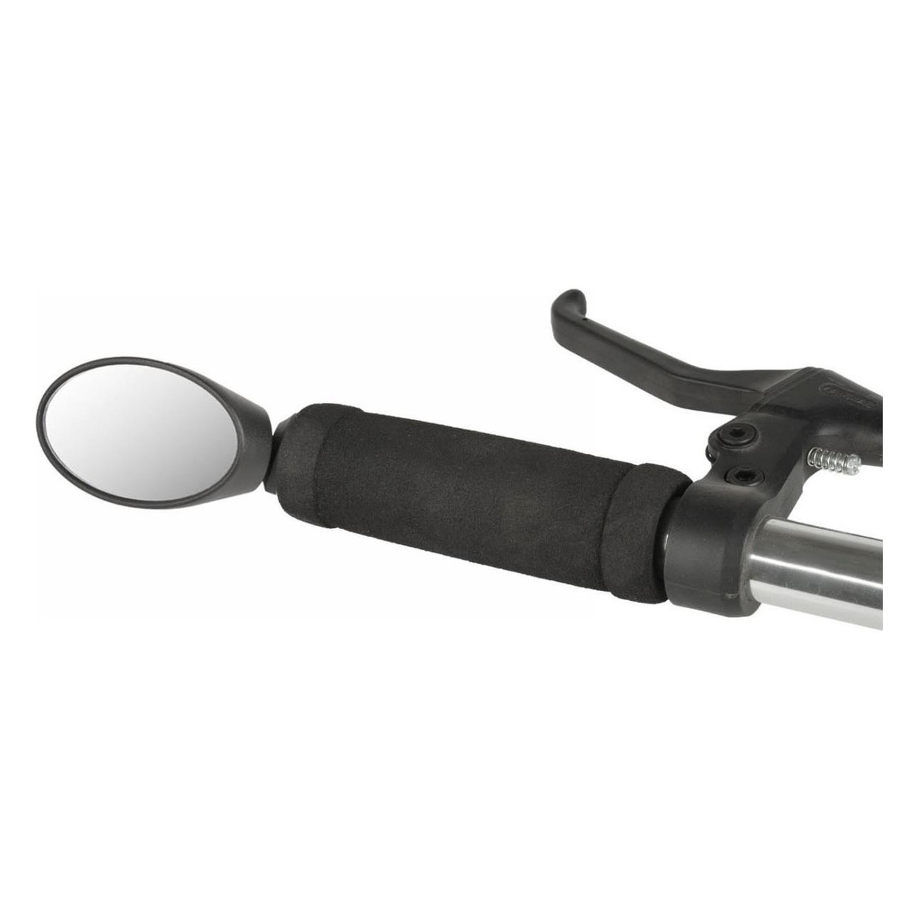 Miroir de vélo M-Wave Spy Oval Noir Réglable 3D avec 2 supports - 3