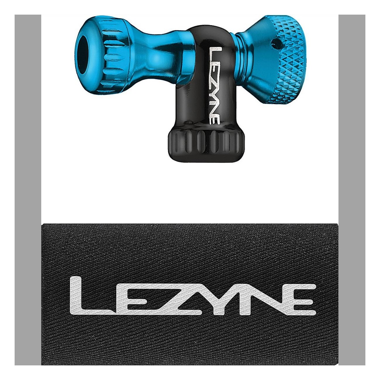 Lezyne CO2 Pompa Testa Controllo Drive CNC in Alluminio Blu per Valvole Schrader e Presta - 1 - Bombolette e dosatori co2 - 4712