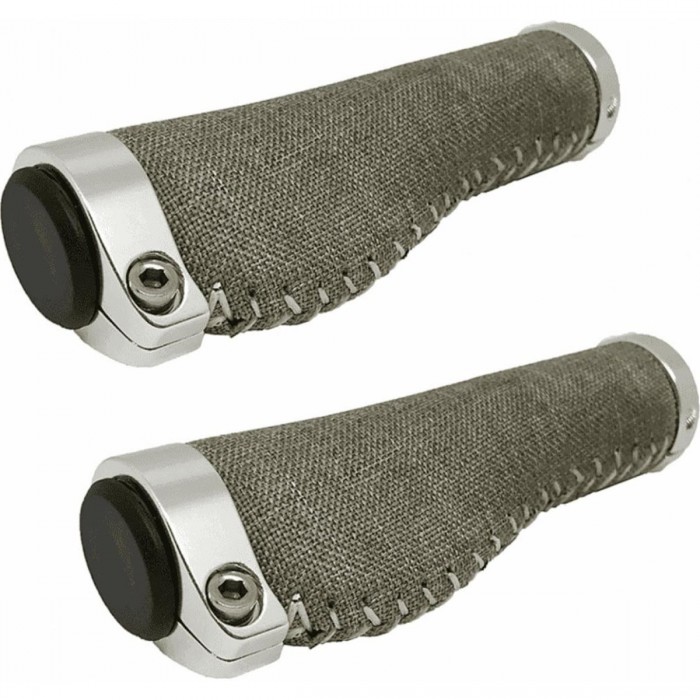 Ergonomic Fabric Grips Sand 127mm with Aluminum Collar - 1