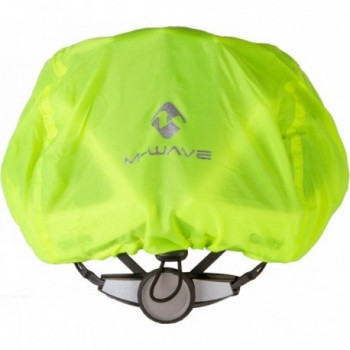 M-Wave Reflective Helmet Cover Neon Yellow Waterproof and Windproof - 2