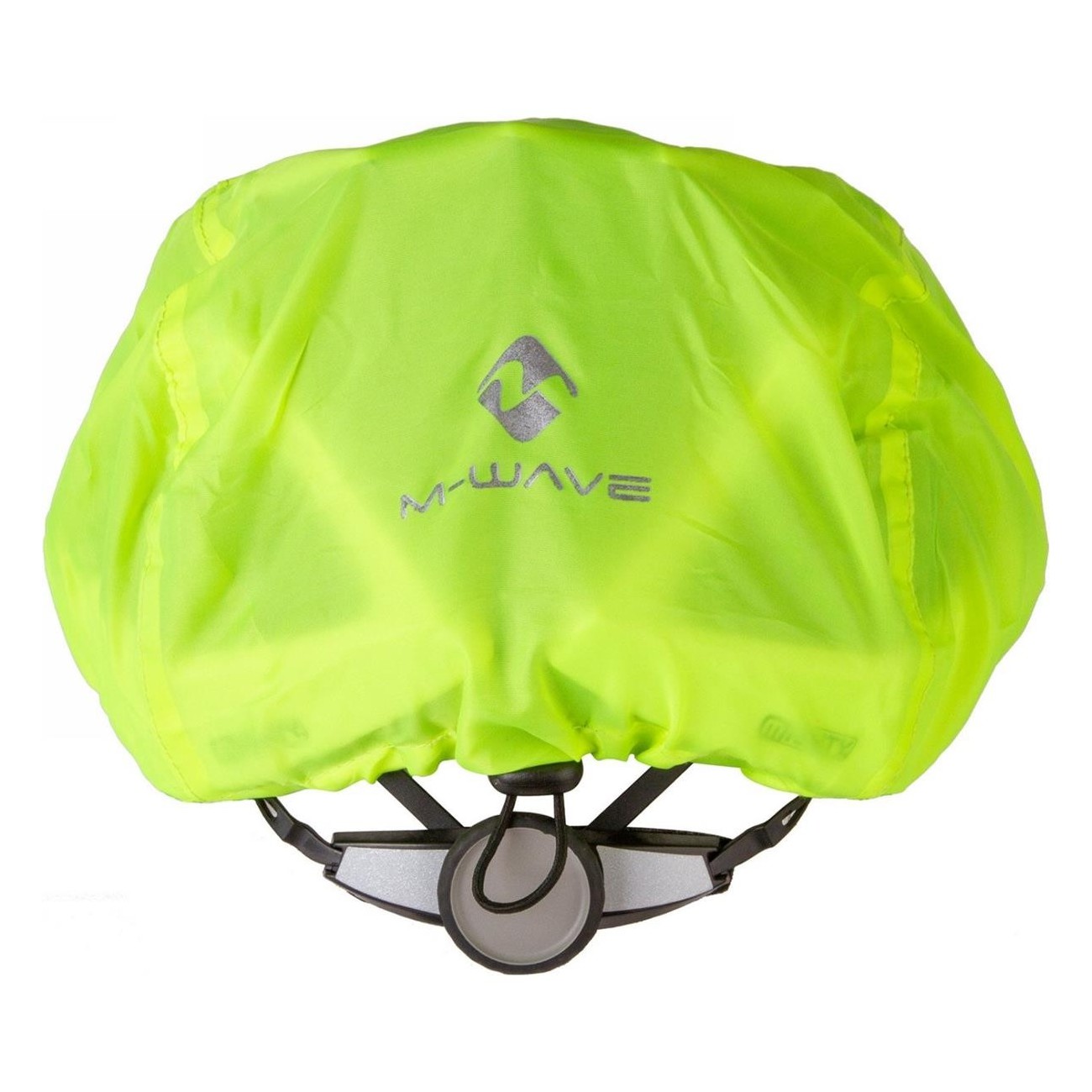 M-Wave Reflective Helmet Cover Neon Yellow Waterproof and Windproof - 2