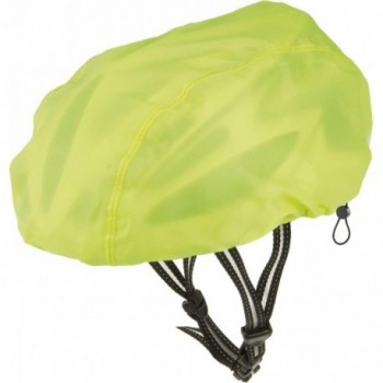 M-Wave Reflective Helmet Cover Neon Yellow Waterproof and Windproof - 3