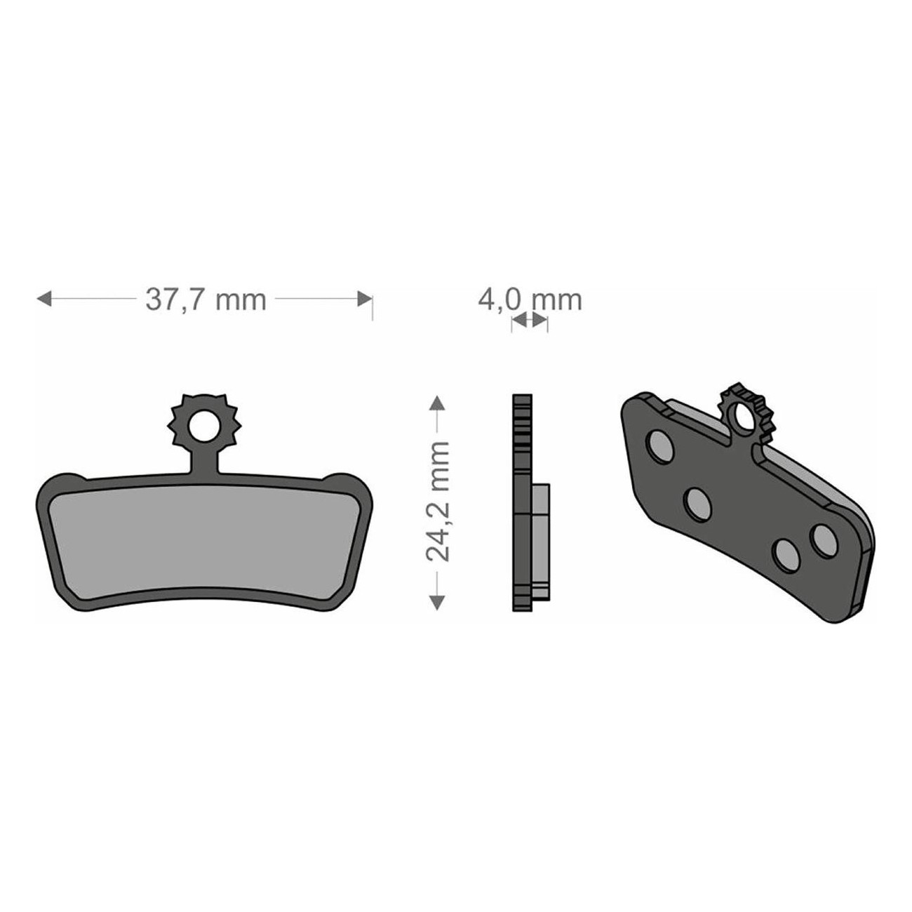 Plaquettes de frein e-bike Brenta pour systèmes SRAM XO Trail, Elixir et Guide - 1