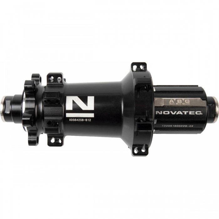 Buje Trasero Novatec Negro 28 Agujeros Boost 12x148mm para MTB Shimano - 1