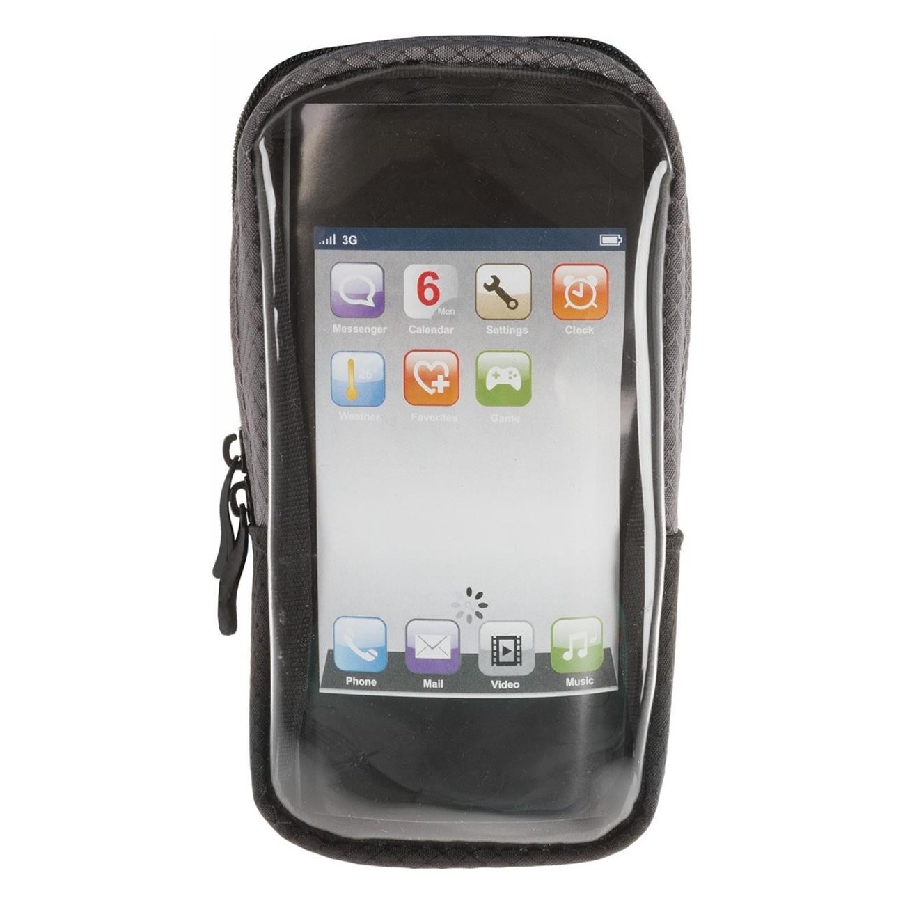 M-Wave Eindhoven SC1 Smartphone Tasche, wasserabweisend Schwarz-Grau mit 360° Clip - 2