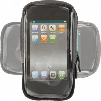 M-Wave Eindhoven SC1 Smartphone Tasche, wasserabweisend Schwarz-Grau mit 360° Clip - 4