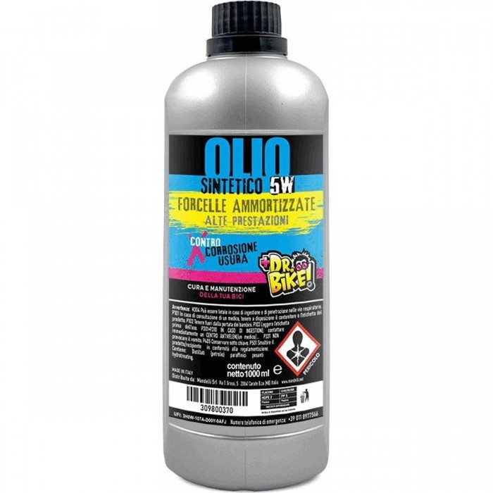 Olio Sintetico 5W per Forcelle Ammortizzate 1L - Dr.bike - 1 - Lubrificanti e olio - 8005586230683