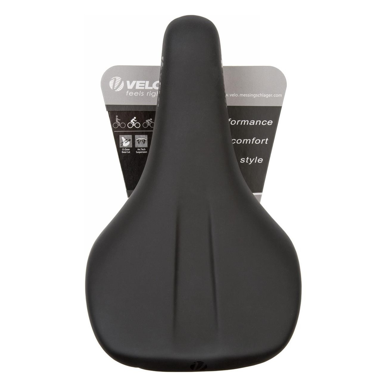 Selle Velo Tour Basic S 267x167mm Noir avec Cadre en Acier et Mousse Kofort - 5