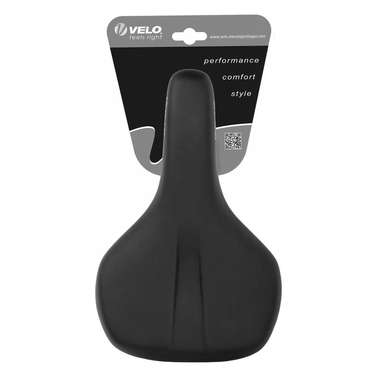 Sella Velo Tour Basic S 267x167mm Nero con Telaio in Acciaio e Schiuma Kofort - 6 - Selle - 0887539025281