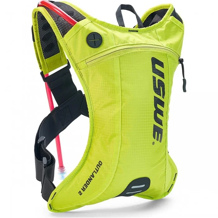 Zaino Idrico USWE Outlander 2 Litri Giallo con Sistema No Dancing Monkey per MTB, Strada e Gravel - 1 - Zaini - 7350069252937