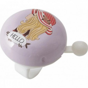 Campanello Bicicletta Junior Fantasy Girls 52mm in Acciaio Viola - MVTEK - 1 - Campanelli - 8005586810915