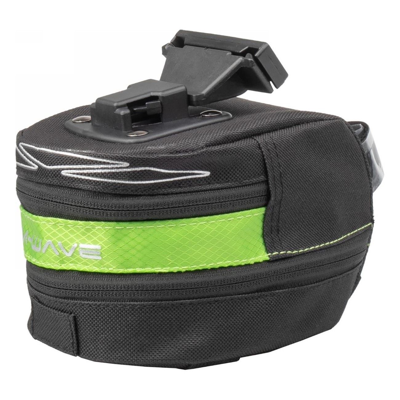 M-Wave Tilburg L Green Expandable Saddle Bag with Rear Light Support - 1