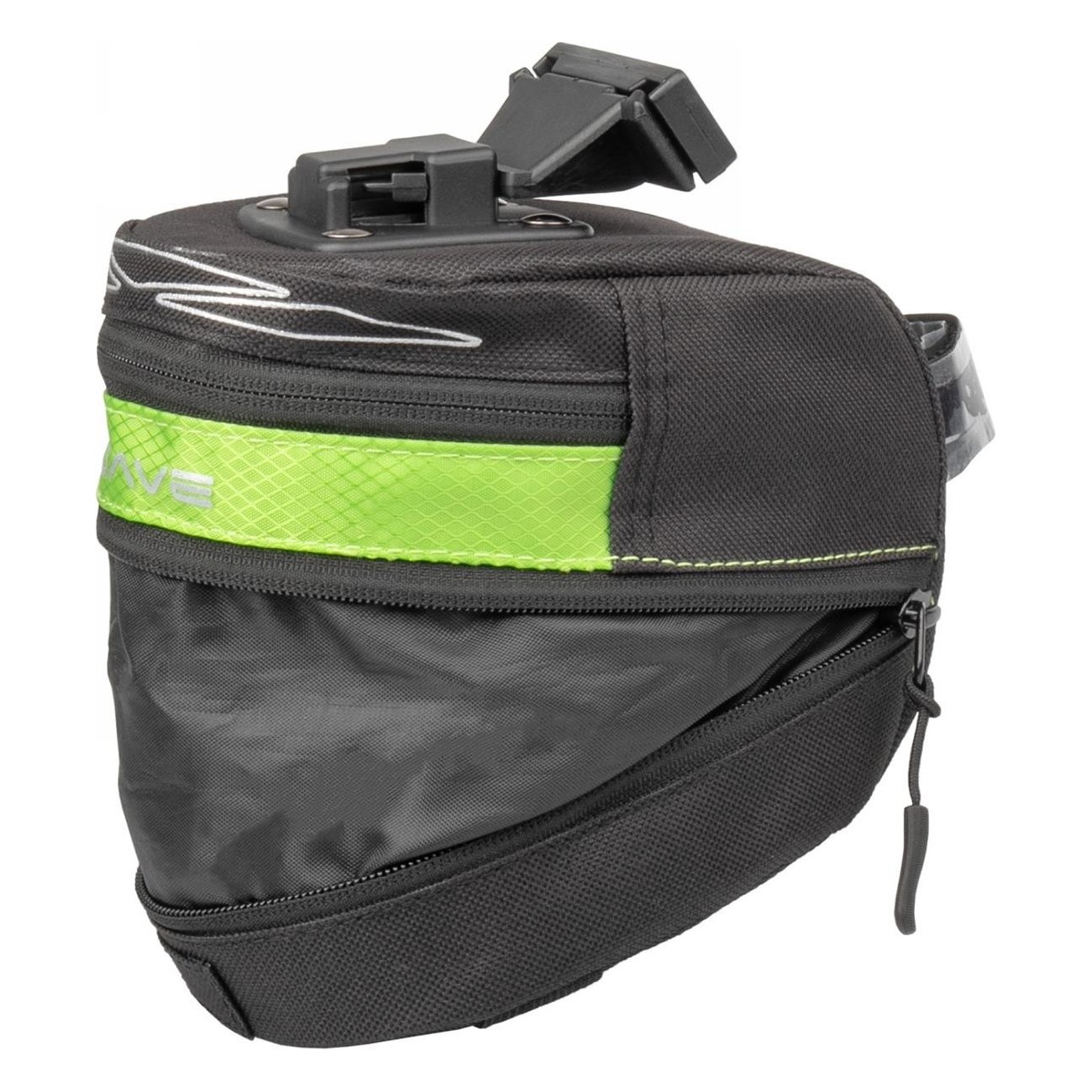 M-Wave Tilburg L Green Expandable Saddle Bag with Rear Light Support - 2