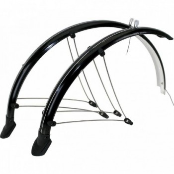 20' Bicycle Mudguard Set in Flexible Plastic with Electric Contact Strip M-Wave - 1