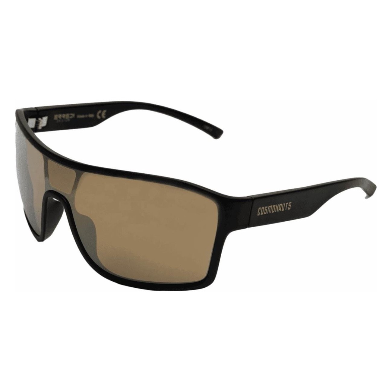 Fahrradbrille Astro Schwarz mit Goldene Linse aus TR90 - Erredi Design - 2