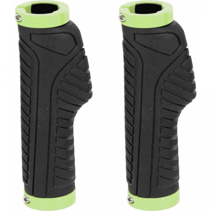 Ergonomic Rubber Grips Black/Lime for Adults - Comfort & Performance - 1