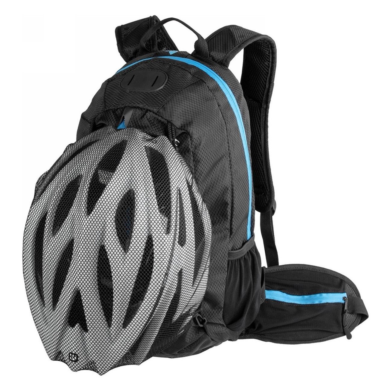 M-Wave Rough Ride Back Rucksack für Radfahrer Schwarz mit Regenhülle und Reflektor - 2