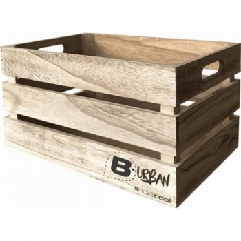 Caja de Madera Pequeña 36.5x25x20 cm - Color Natural, Versátil y Compacta - 1