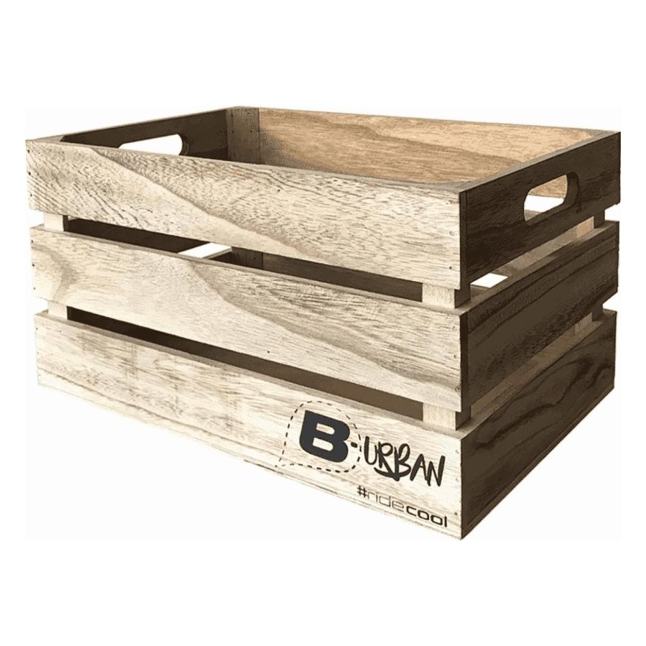 Small Wooden Box 36.5x25x20 cm - Natural Color, Versatile and Compact - 1