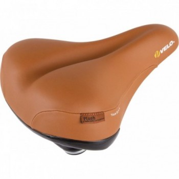 Selle Velo Tour Ela X Marron 260x220mm avec Suspension en Élastomère - 1