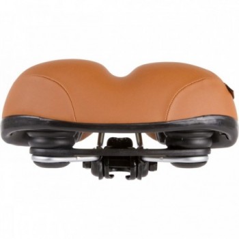 Selle Velo Tour Ela X Marron 260x220mm avec Suspension en Élastomère - 4