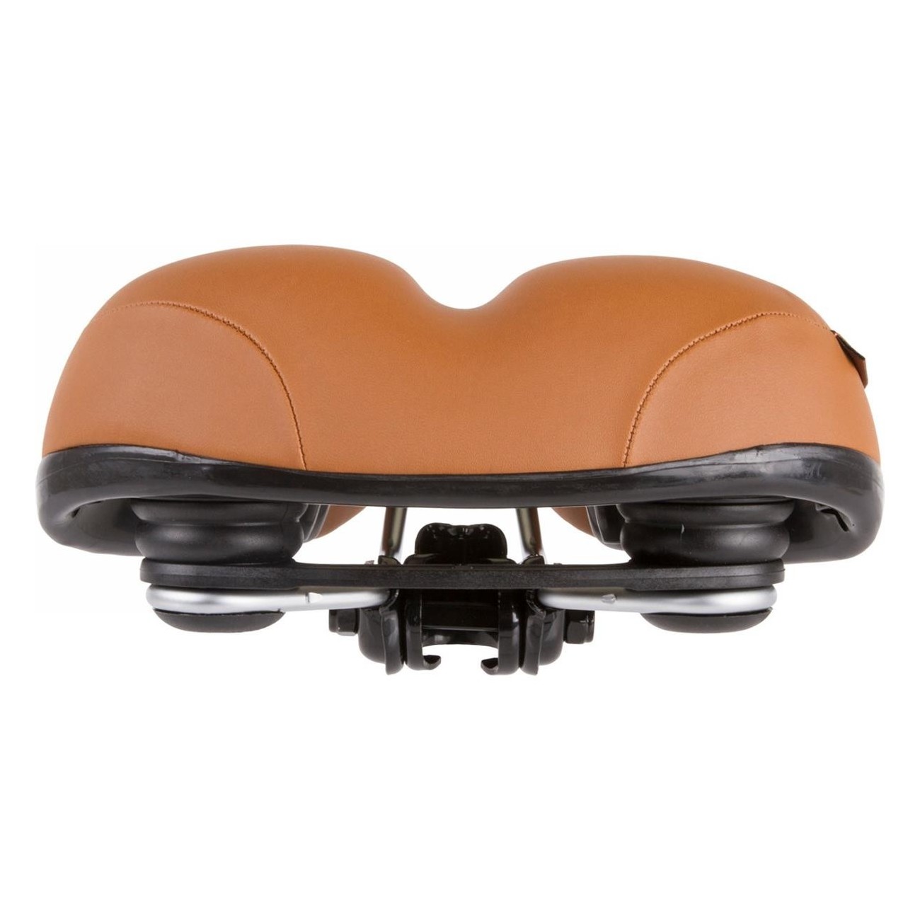 Selle Velo Tour Ela X Marron 260x220mm avec Suspension en Élastomère - 4