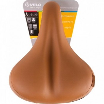 Selle Velo Tour Ela X Marron 260x220mm avec Suspension en Élastomère - 5