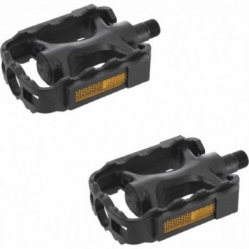 FPD MTB Pedals in Black Nylon 101x77 mm for Offroad - Lightweight and Reliable - 1