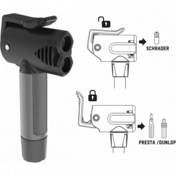 Pompe à pied Blackburn AirTower 6 avec manomètre, 11 bar, compatible Presta, Schrader, Dunlop - 2