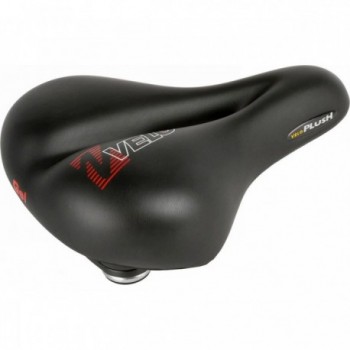 Sella VELO Plush Gel Elasto 275x213 mm con Telaio in Acciaio e Sospensione in Elastomero, 843 g - 1 - Selle - 0887539039233