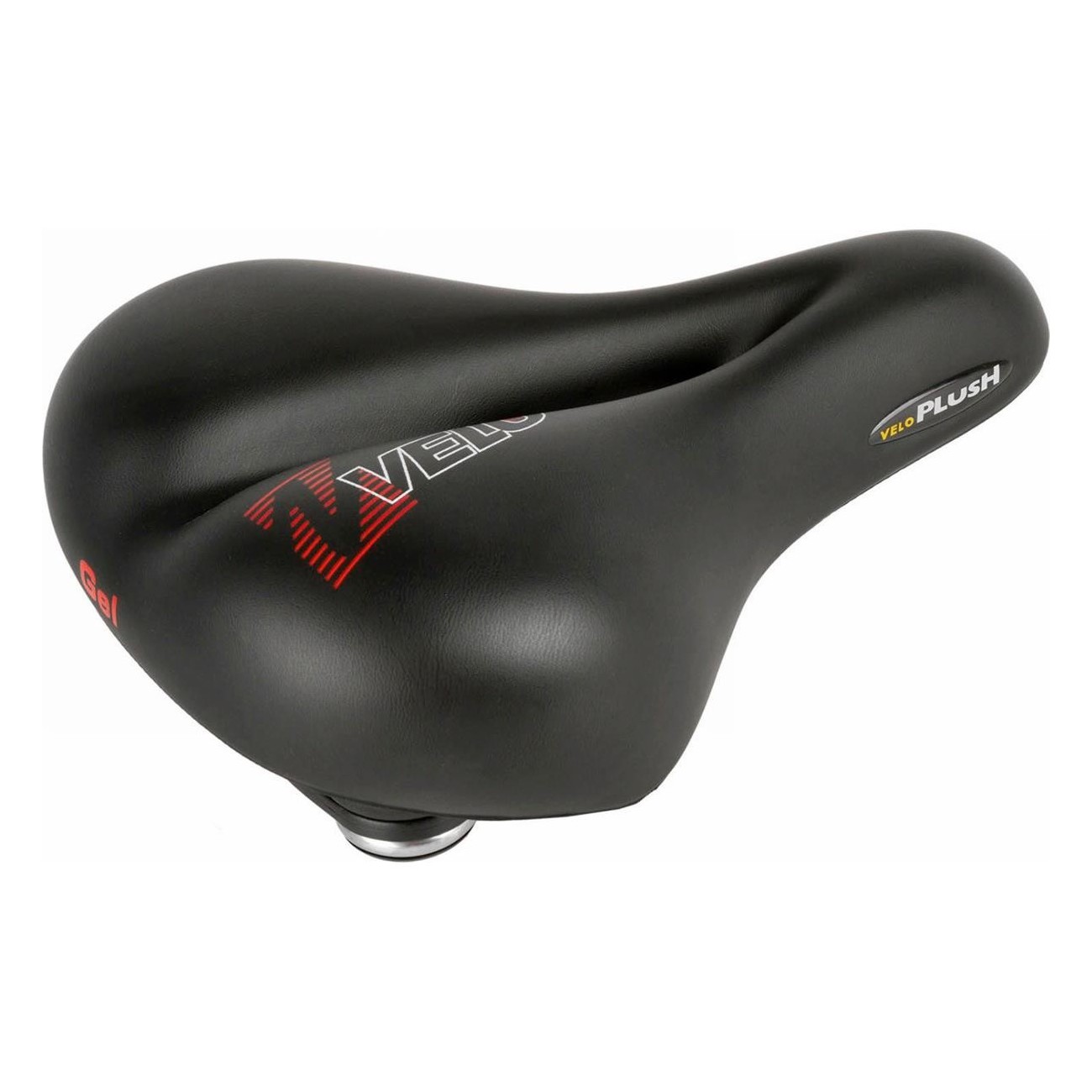 Sella VELO Plush Gel Elasto 275x213 mm con Telaio in Acciaio e Sospensione in Elastomero, 843 g - 1 - Selle - 0887539039233