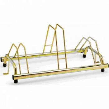 Ground Bike Rack 3 Places Galvanized Tropical Gold with High-Low System - 77x42x40 cm - 2