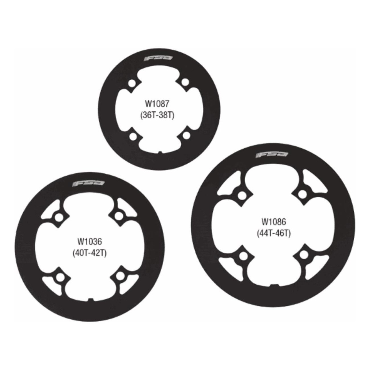 Kettenblattschutz Aluminium Schwarz Bosch Gen 3 44-46D BCD 104 mm - 1