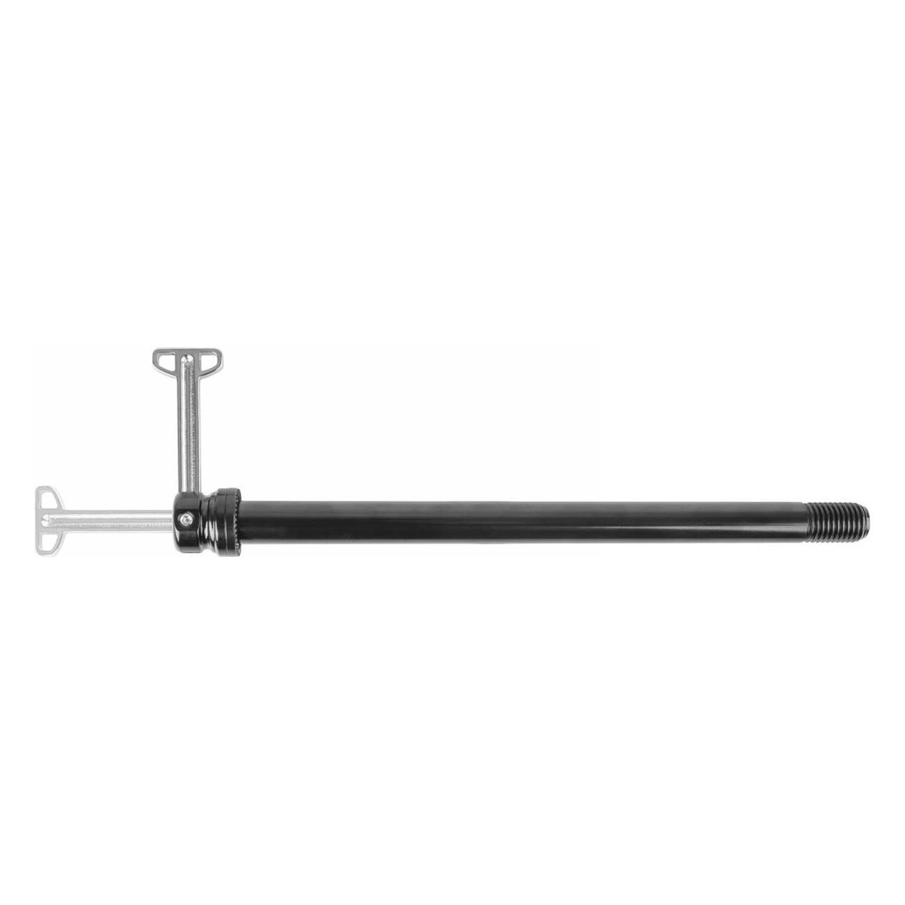 Scrax B-12 142 QR Black Aluminum Thru Axle, M12x157mm, Quick Release Lever - 1