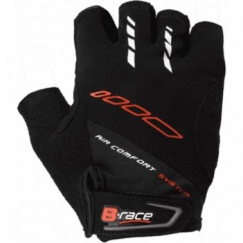 Black Short Gloves Size M with Shock-Absorbing Gel and Ventilation - 1