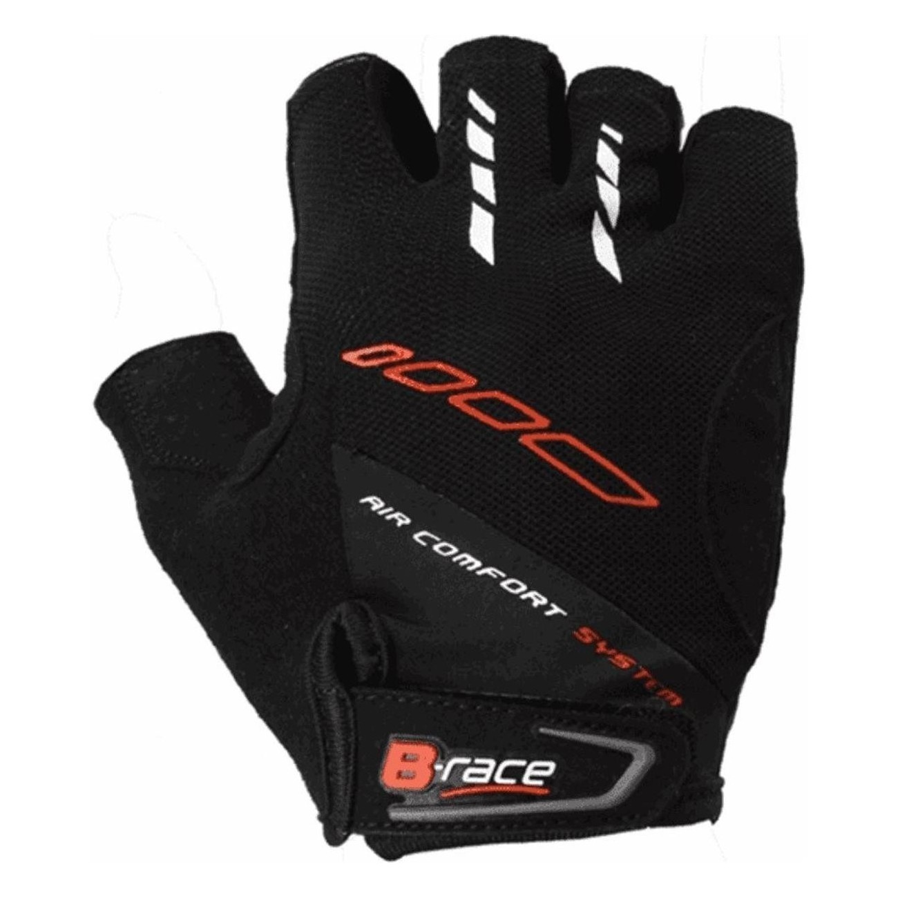 Black Short Gloves Size M with Shock-Absorbing Gel and Ventilation - 1