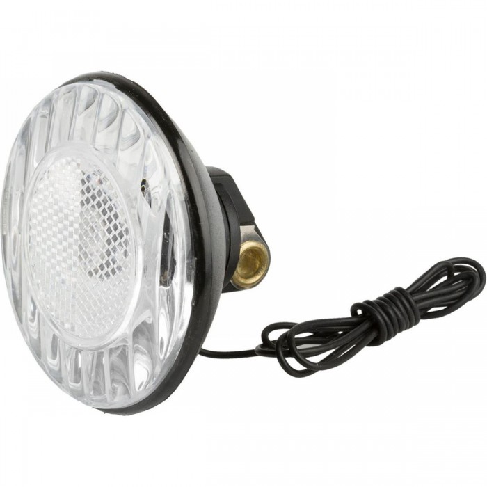 Luz Frontal ANLUN EK 6V/2.4W 77mm Negra con Reflector Integrado y Cable - 1