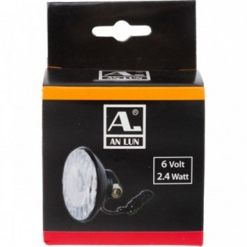 Luz Frontal ANLUN EK 6V/2.4W 77mm Negra con Reflector Integrado y Cable - 2