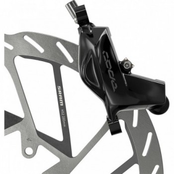 Freno Anteriore Sram Level Silver Stealth Nero - 2 Pistoni, Cavo 950mm, Senza Rotore/Adattatore - 3 - Pinze e comandi - 07108458