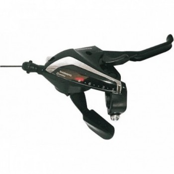 Mando Doble Derecho Shimano ST-EF 7V, 2 Dedos, Negro, OEM, 7 Velocidades - 1